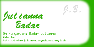 julianna badar business card